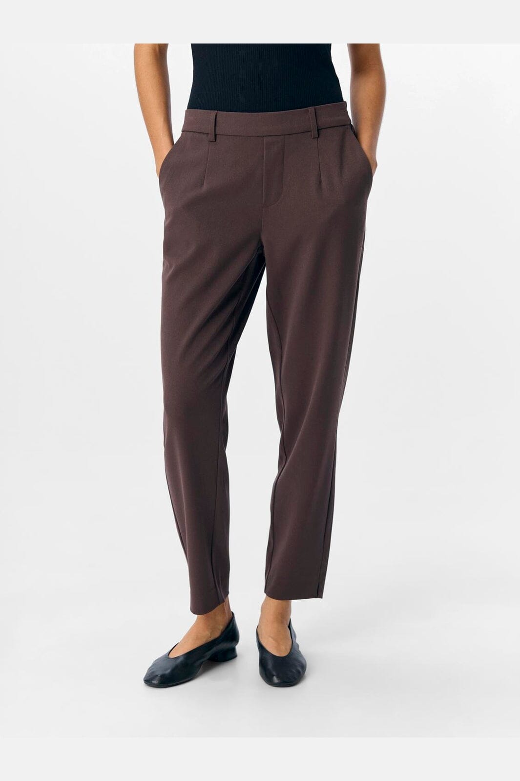 Object - Objlisa Slim Pant - 4856905 Seal Brown