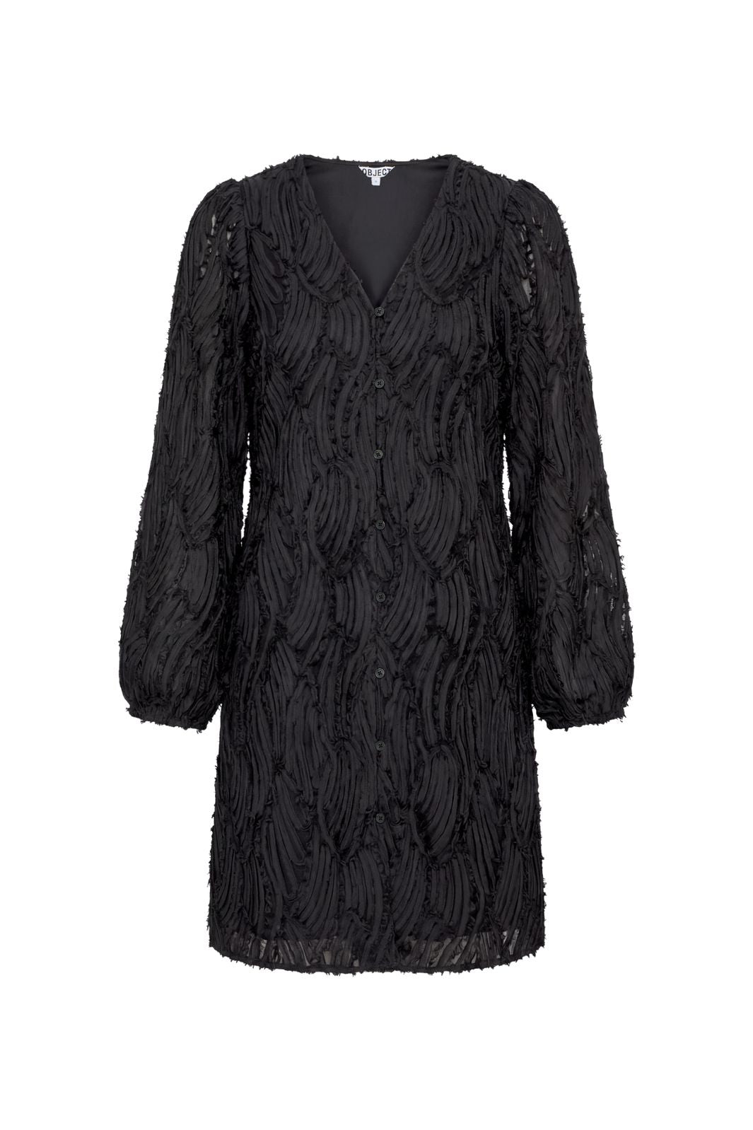 Object - Objlucie Luka L/S Re Dress 147 - 5167634 Black