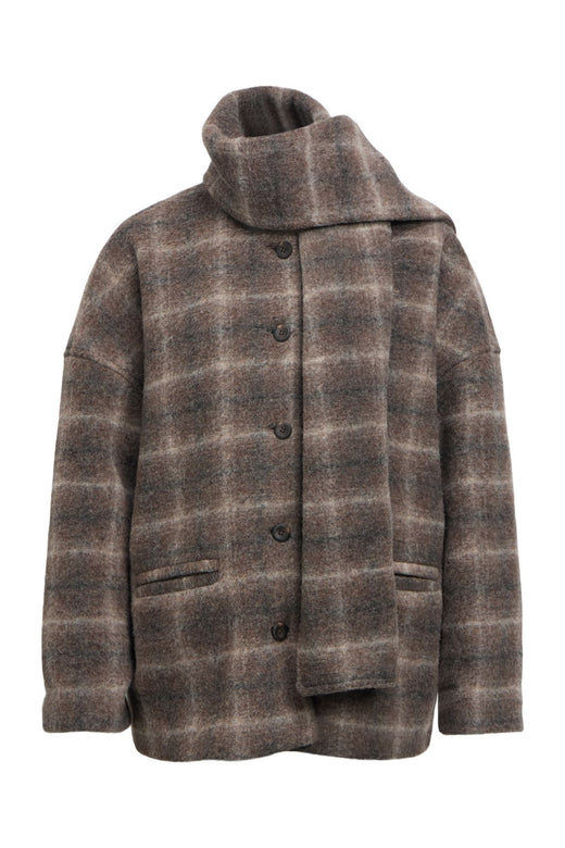 Object - Objmaise L/S Lo Scarf Jacket - 5049715 Carafe Check