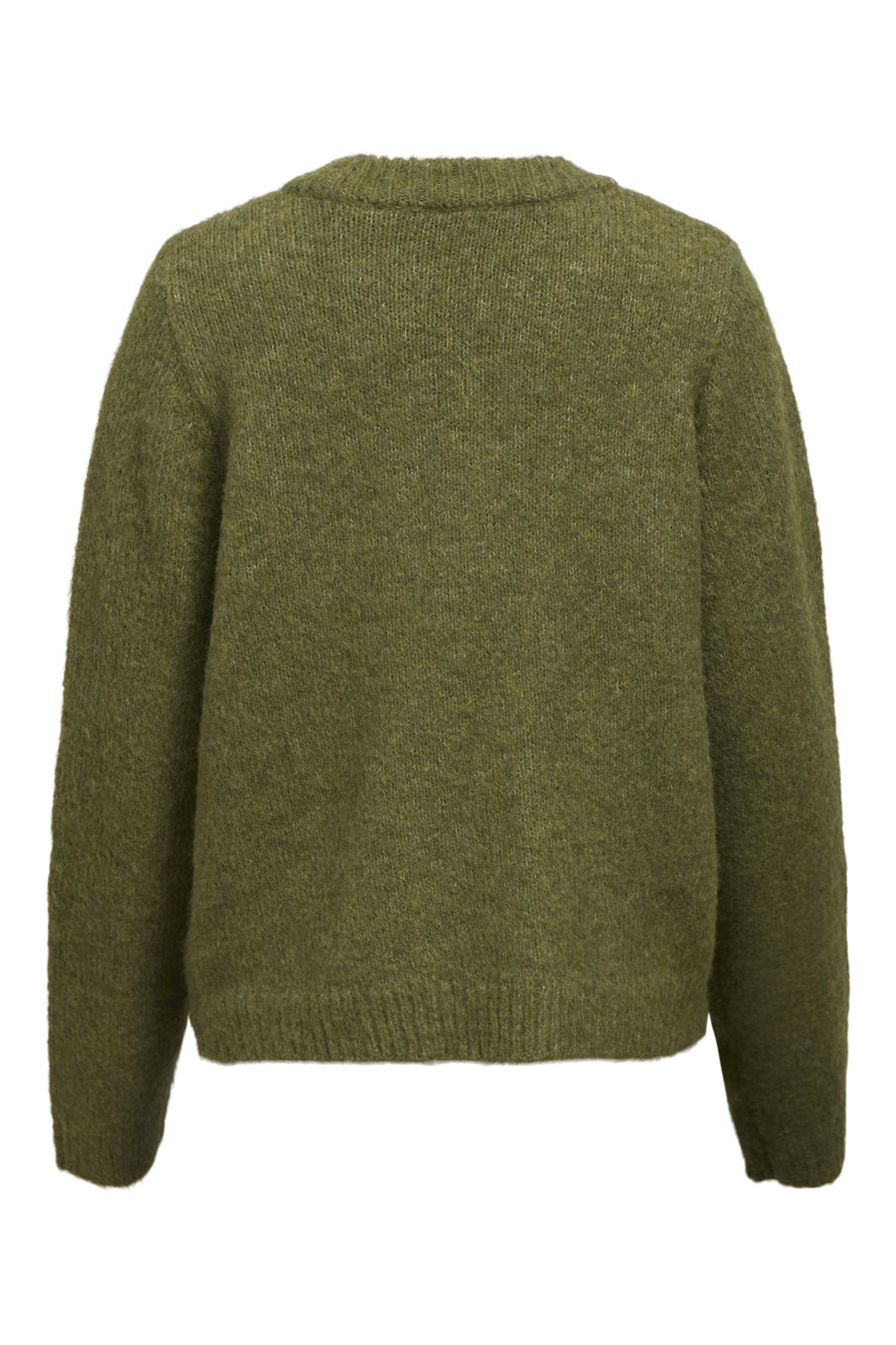 Object - Objmelea L/S Re Knit Pullover 148 - 5132986 Martini Olive Melange