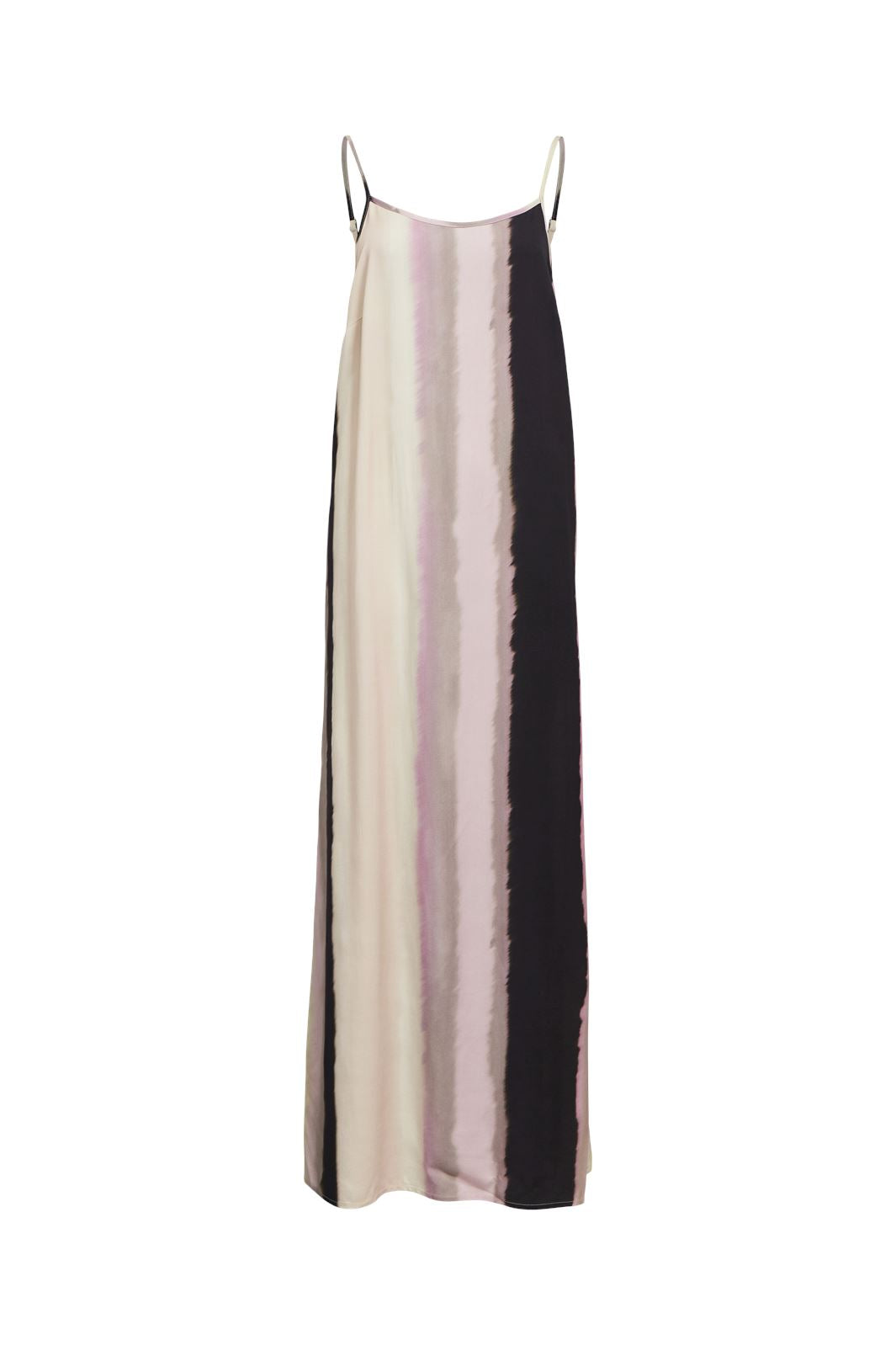 Object - Objmina Re Long Dress Ss Fair 24 - 4637014 Sandshell Black