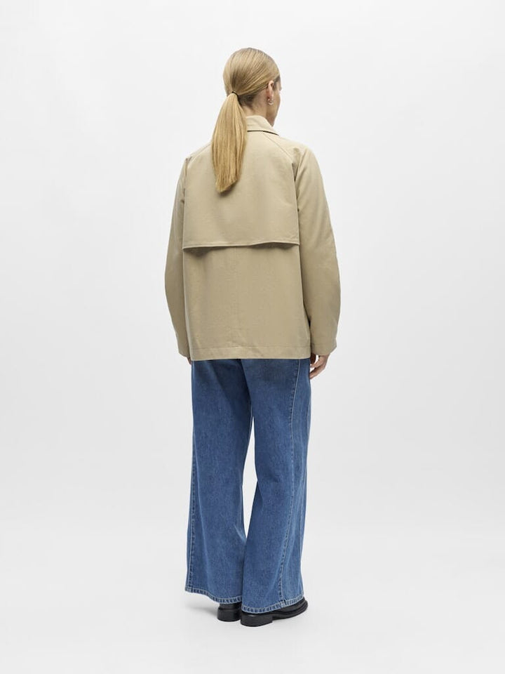 Object - Objpaula Re L/S Trench Jacket - 4972595 Humus Jakker 