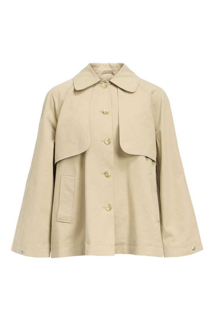 Object - Objpaula Re L/S Trench Jacket - 4972595 Humus