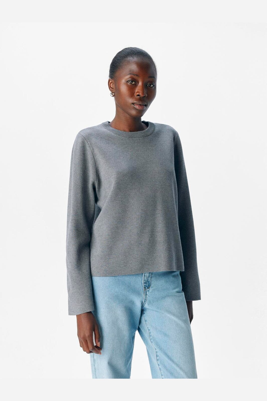 Object - Objreynard O-Neck Pullover - 4789477 Medium Grey Melange