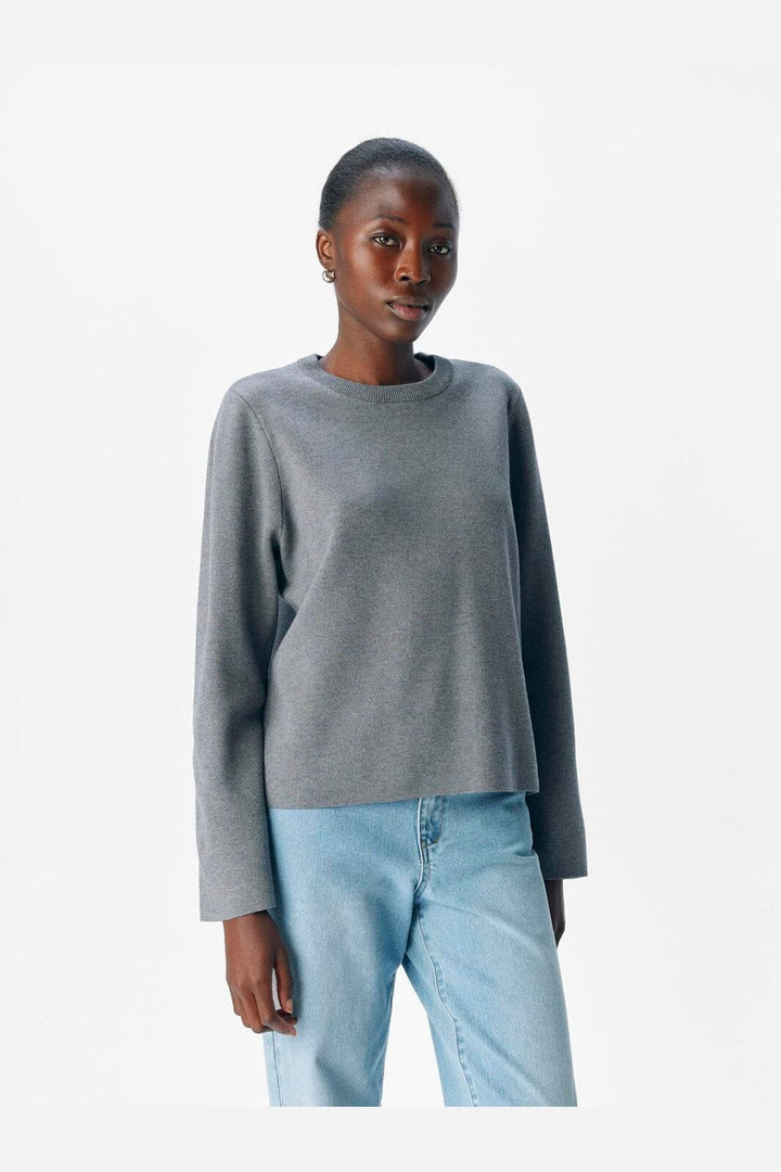 Object - Objreynard O-Neck Pullover - 4789477 Medium Grey Melange