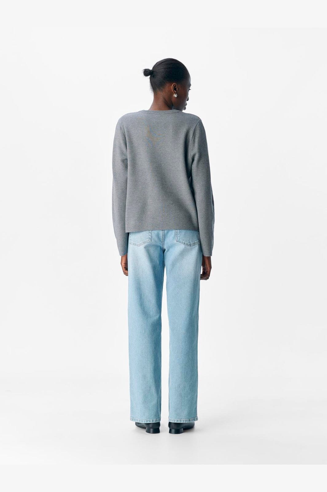 Object - Objreynard O-Neck Pullover - 4789477 Medium Grey Melange
