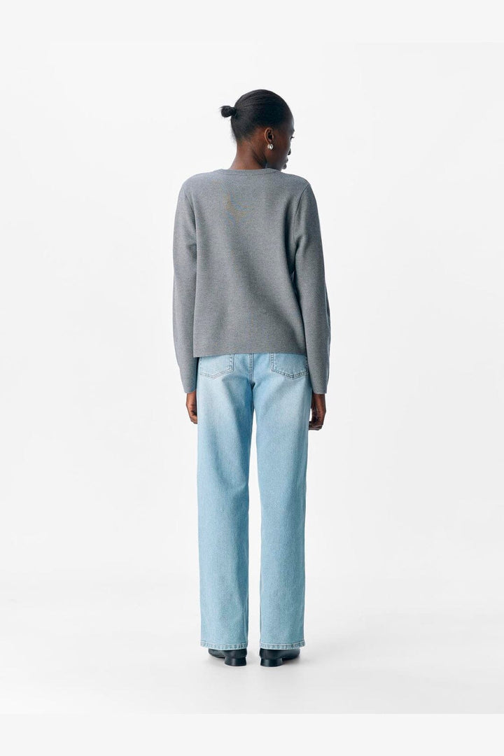Object - Objreynard O-Neck Pullover - 4789477 Medium Grey Melange