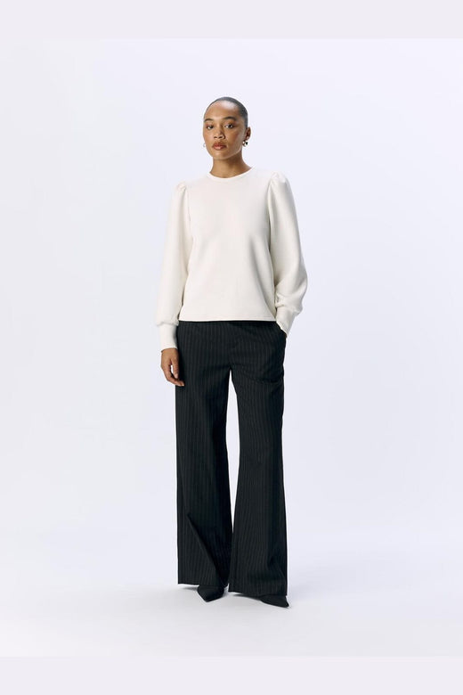 Object - Objandrea Re L/S O-Neck Top - 4807954 White Sand