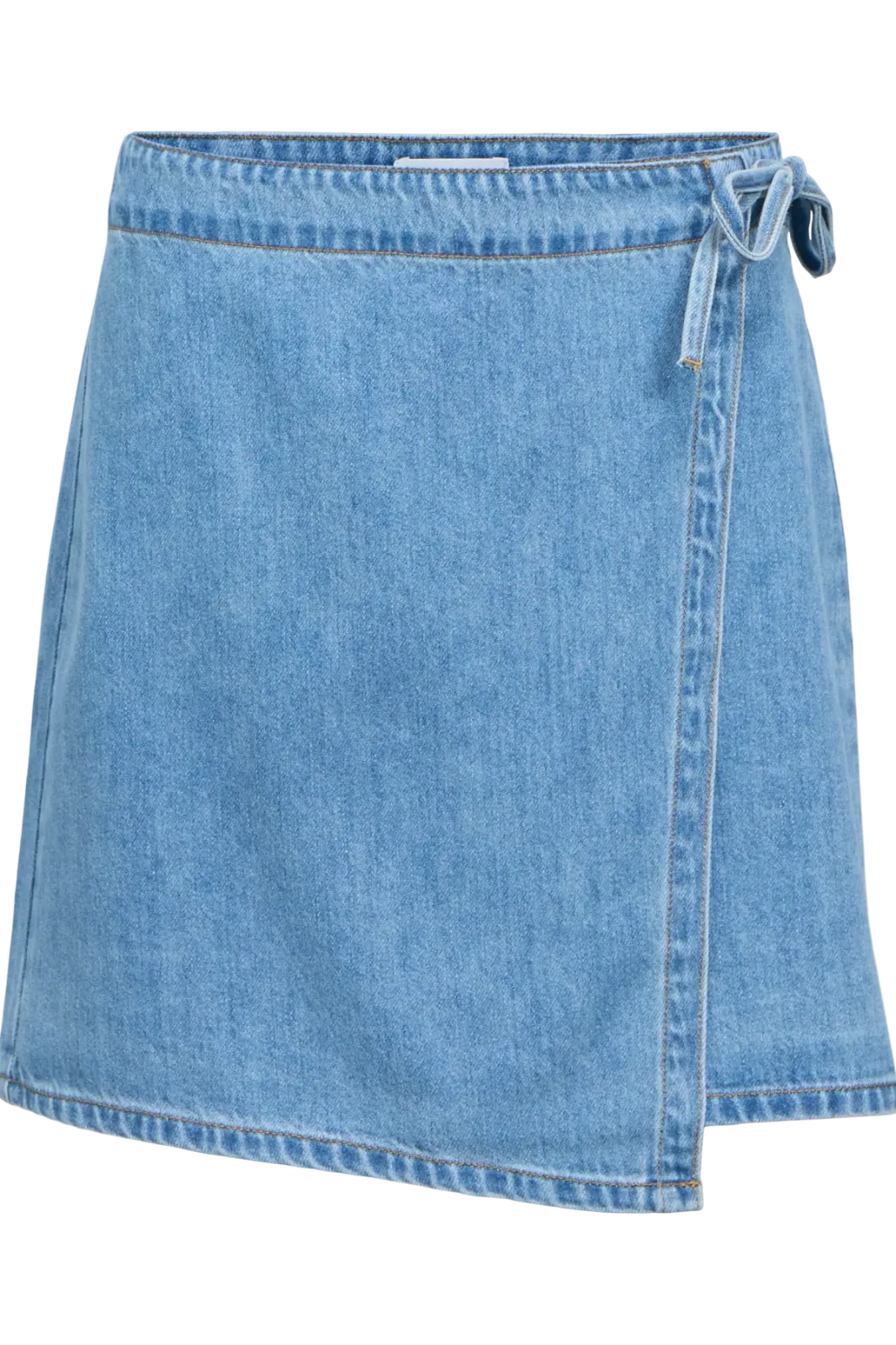 Object - Objrosie Denim Short Wrap Skirt - 4968519 Light Blue Denim Nederdele 