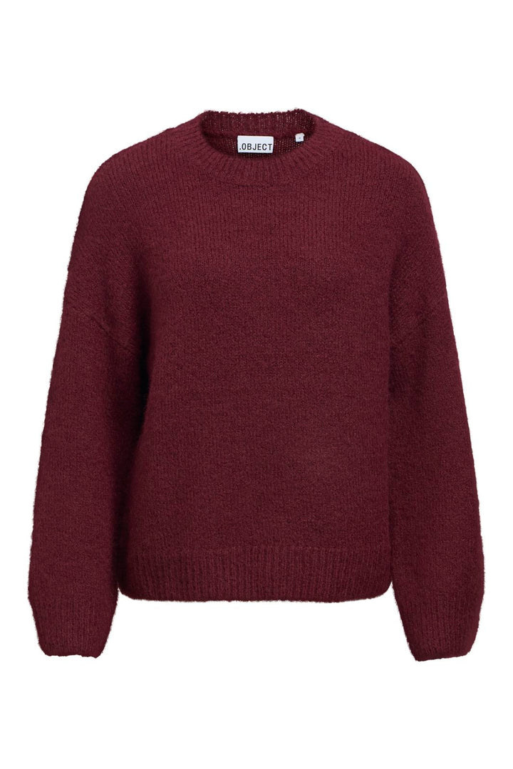 Object - Objsaggia Ls Lo Pullover - 5122479 Windsor Wine Melange