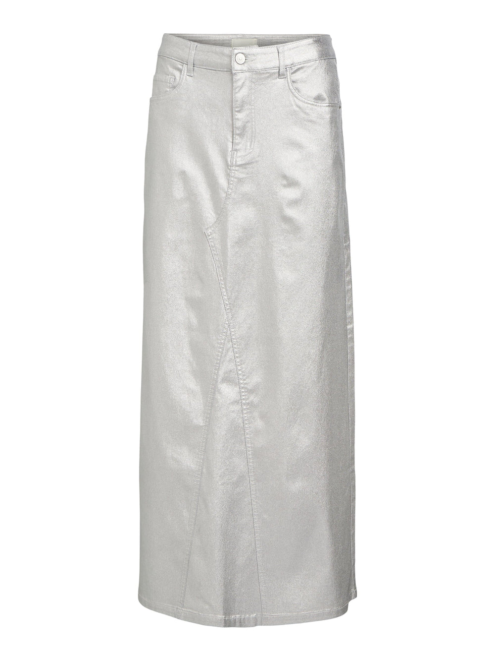 Object - Objsunny Harlow Long Skirt - 4586804 Silver Colour Nederdele 