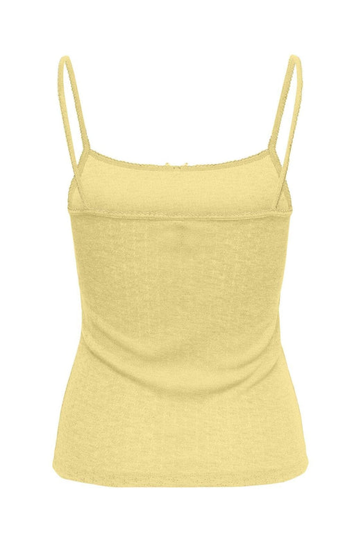 Only - Onl Kalli S/L Bow Rib Top - 4941121 Lemon Meringue Lemon Meringue Bow+Binding