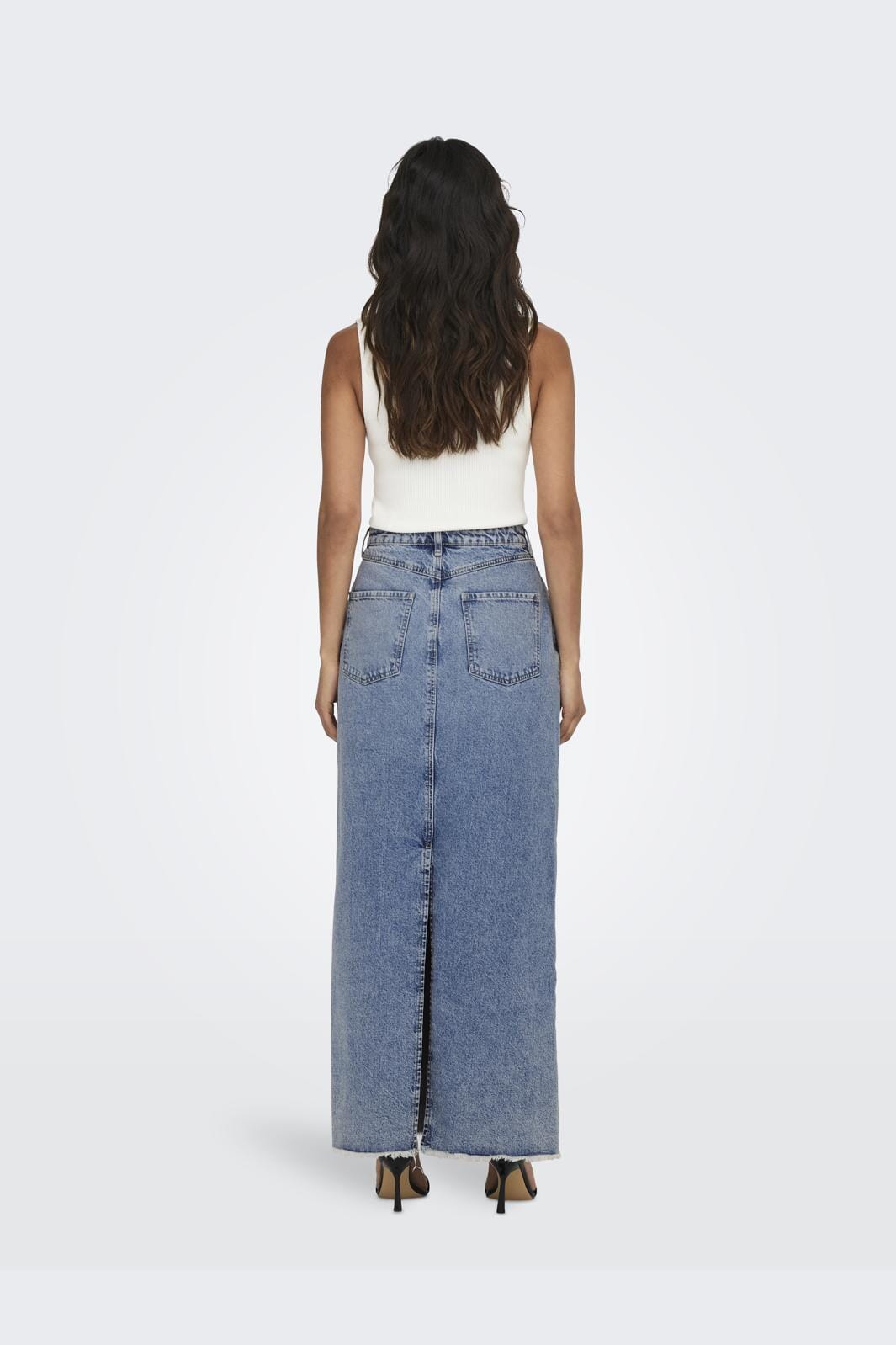 Only - Onlada Cut Long Skirt - 4380064 Medium Blue Denim