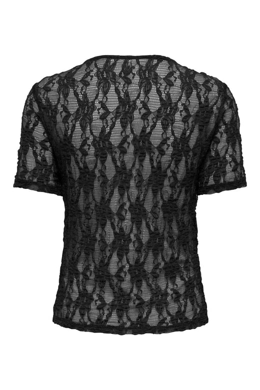 Only - Onlalba S/S Lace Top - 5170293 Black