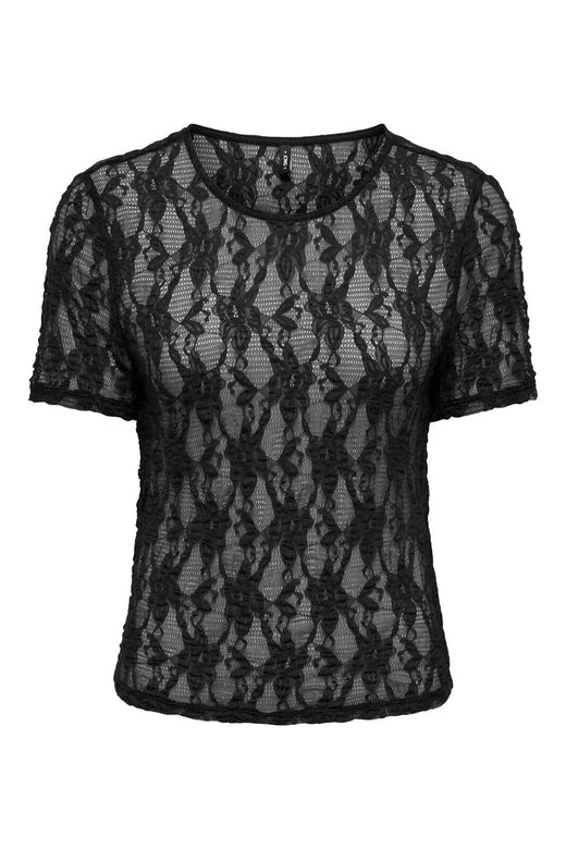 Only - Onlalba S/S Lace Top - 5170293 Black