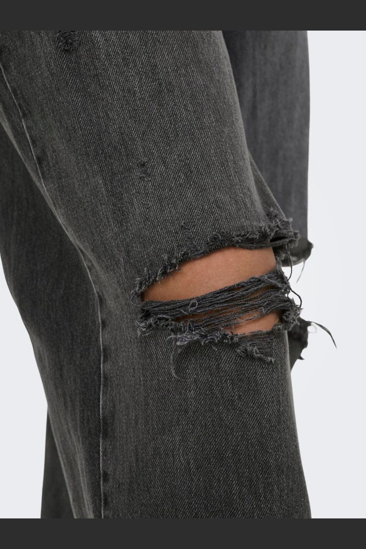 Only - Onlamber Lw Destroy Ovs Baggy Dot - 5016898 Washed Black