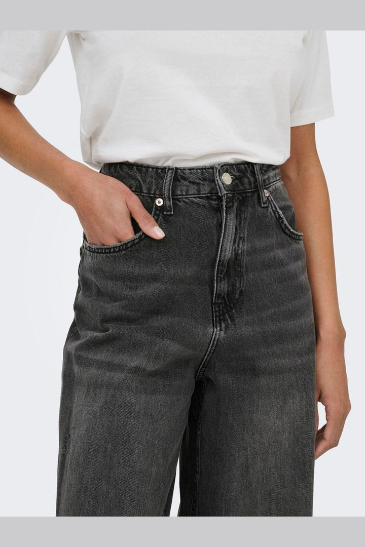 Only - Onlamber Lw Destroy Ovs Baggy Dot - 5016898 Washed Black