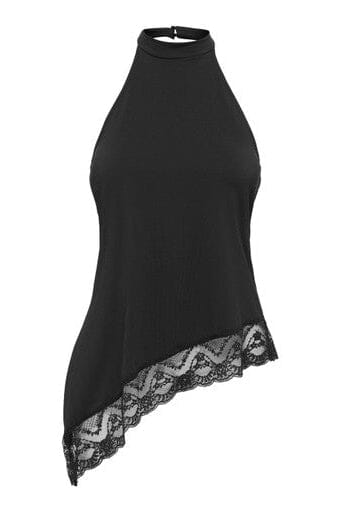 Only - Onlaria S/L Halterneck Lace Top - 5128378 Black Toppe 