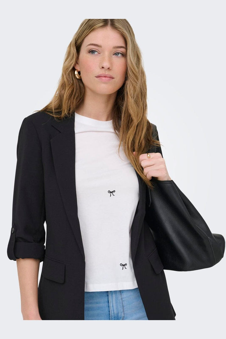 Only - Onlaris Life 3/4 Loose Blazer Cc - 4726183 Black