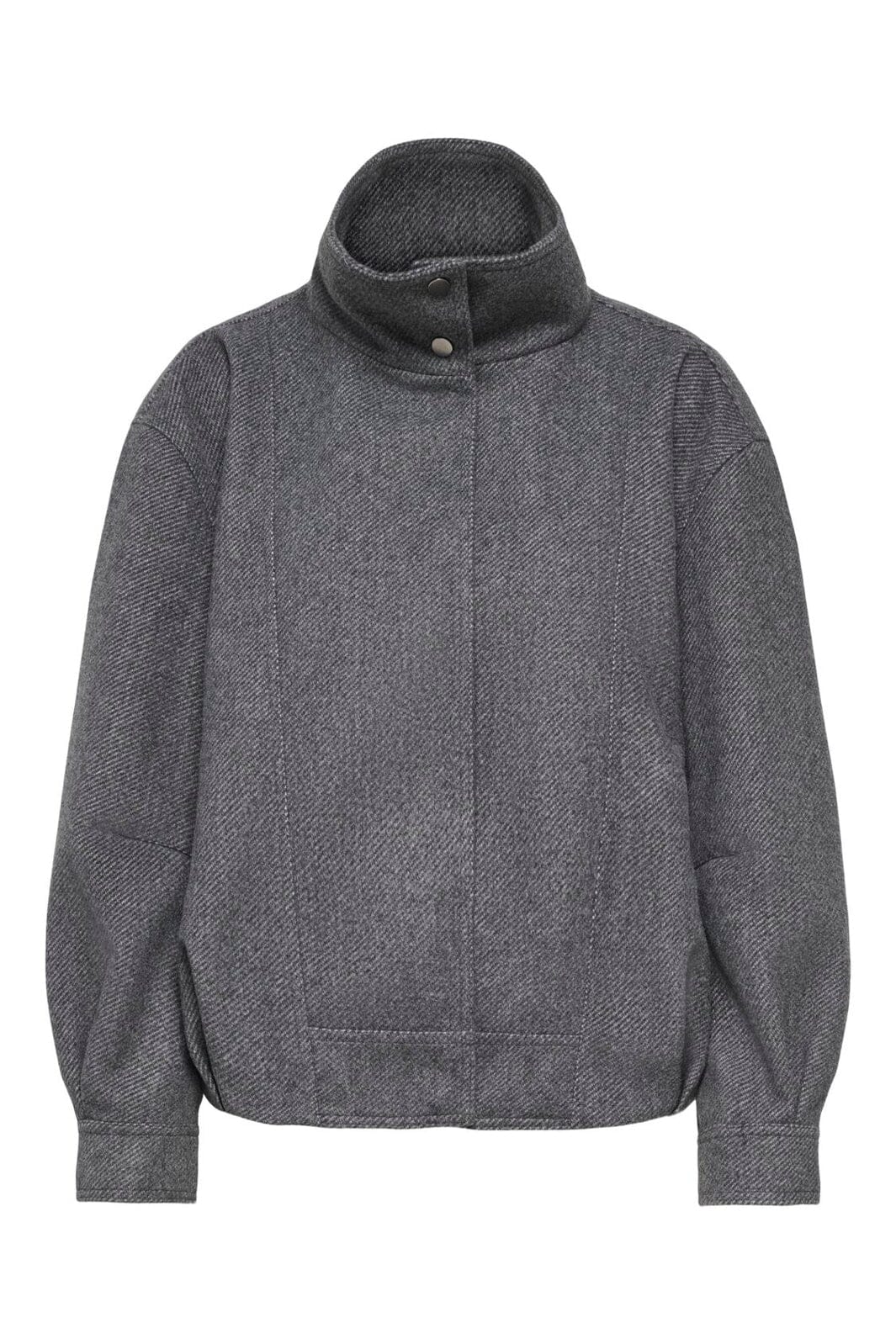 Only - Onlasta High Collar Bomber Jacket - 5126953 Dark Grey Melange
