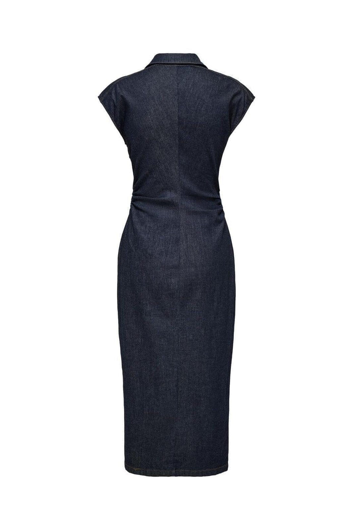 Only - Onlbabe Capsleeve Midi Dress Rinse - 4921304 Dark Blue Denim