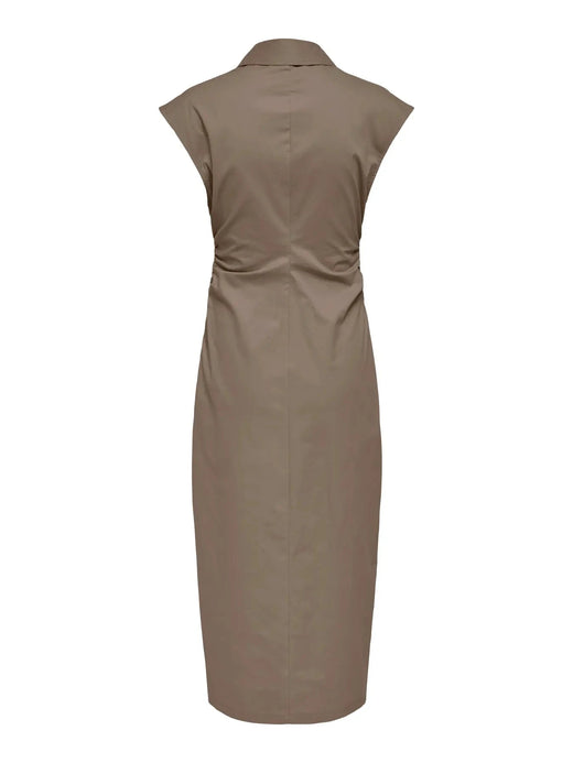 Only - Onlbabe-Zora Capsleeve Midi Dress - 5047761 Walnut Kjoler 