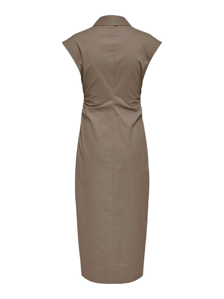 Only - Onlbabe-Zora Capsleeve Midi Dress - 5047761 Walnut Kjoler 
