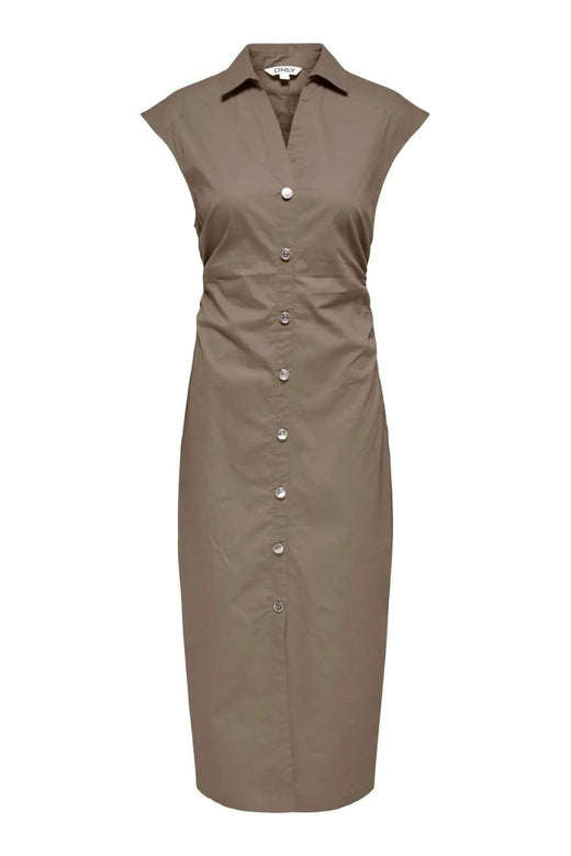 Only - Onlbabe-Zora Capsleeve Midi Dress - 5047761 Walnut Kjoler 