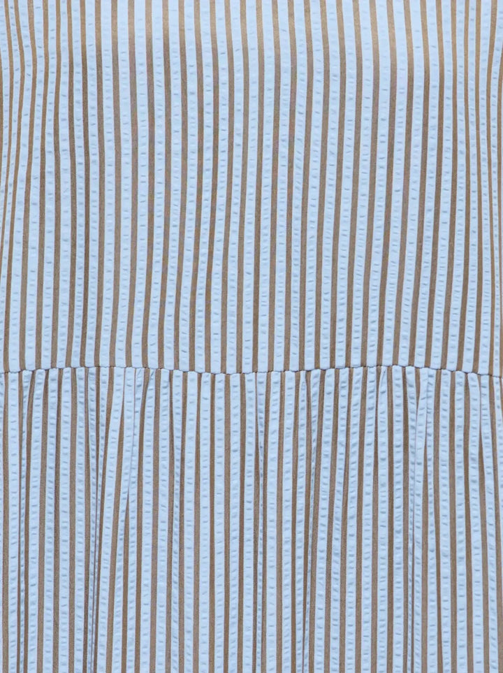 Only - Onlbari Sl Fril Vneck Midi Dress - 5029954 Soft Chambray W. Morel Kjoler 