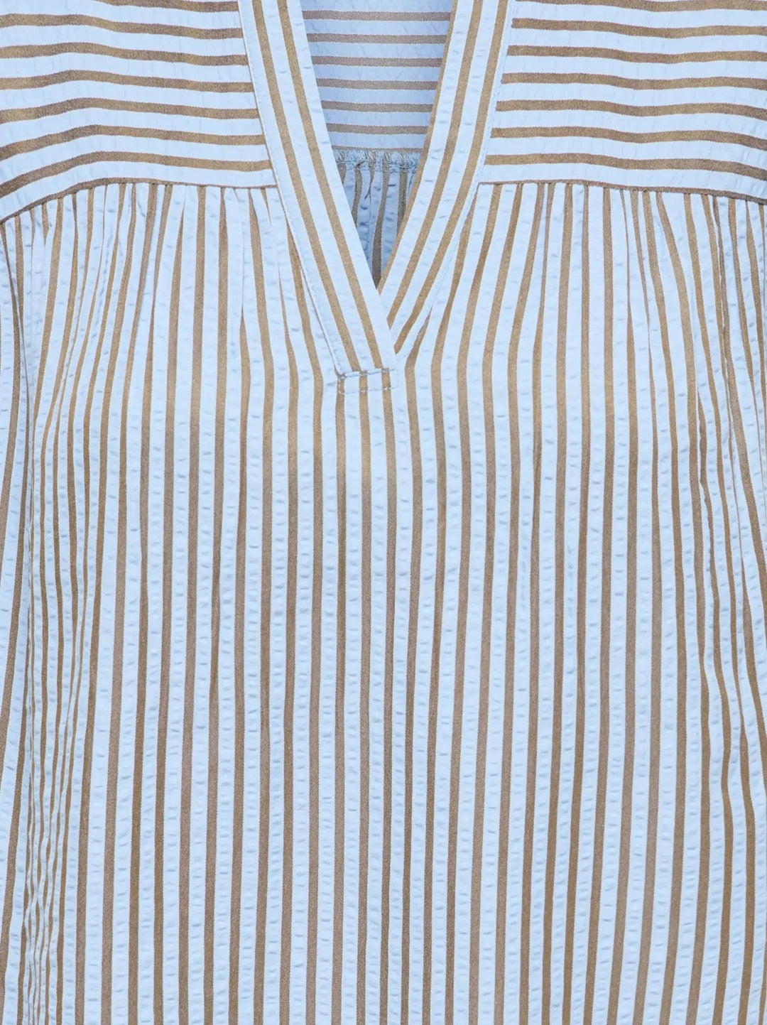 Only - Onlbari Sl Frill V-Neck Top - 5025188 Soft Chambray W. Morel Toppe 