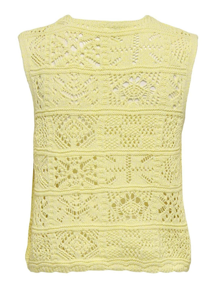 Only - Onlbeach Life Sl Tie Vest Knt - 4746890 Wax Yellow
