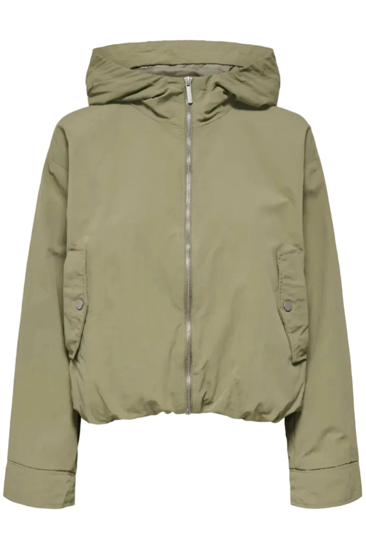 Only - Onlbealo Hood Jacket - 4982404 Aloe Silver Trim Jakker 