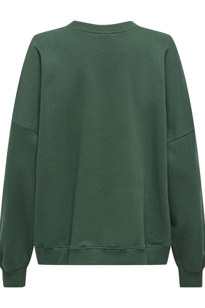 Only - Onlbila L/S Bear O-Neck Swt - 4839513 Pineneedle College Sweatshirts 