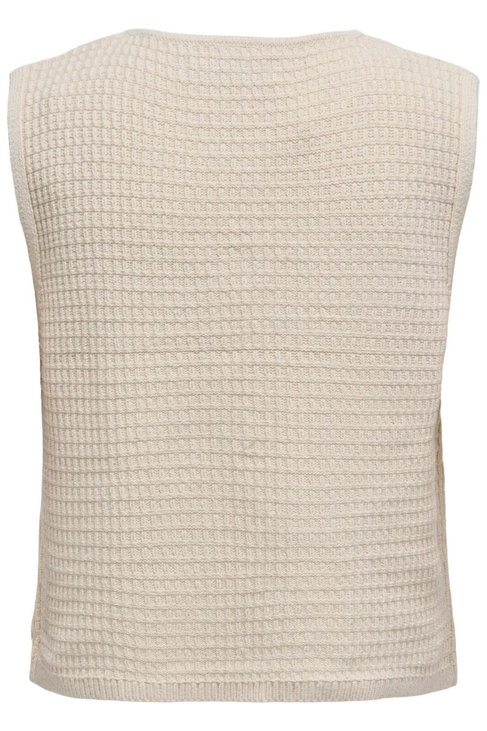 Only - Onlbirtie Sl Tie V-Neck Vest Cc Knt - 4777998 Birch Frakker 