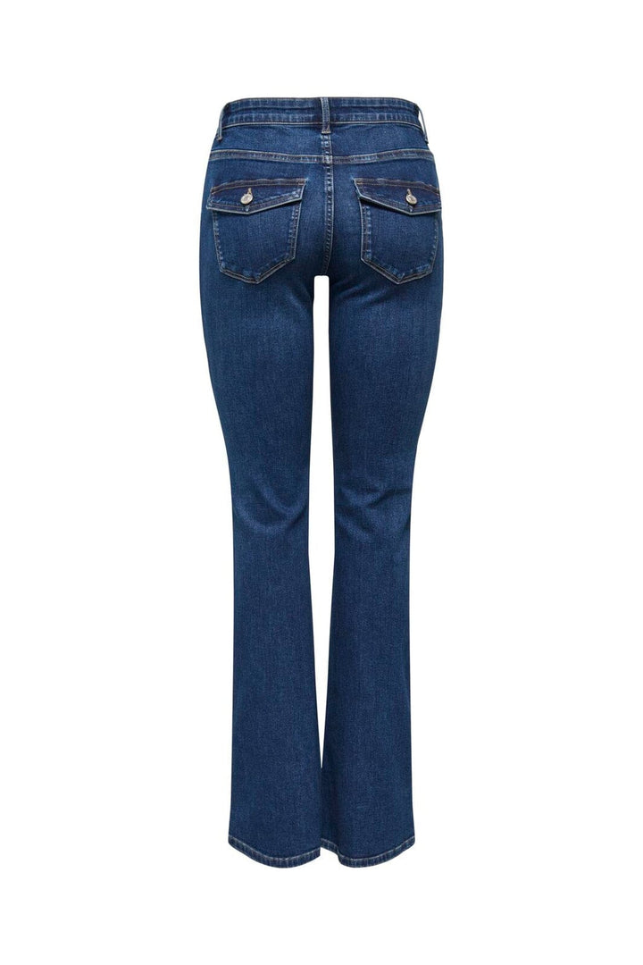 Only - Onlblush B-Poc Flared Pim134 - 5000266 Dark Blue Denim
