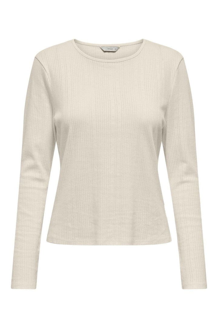 Only - Onlbremen O-Neck L/S Top Moch - 4870531 Birch