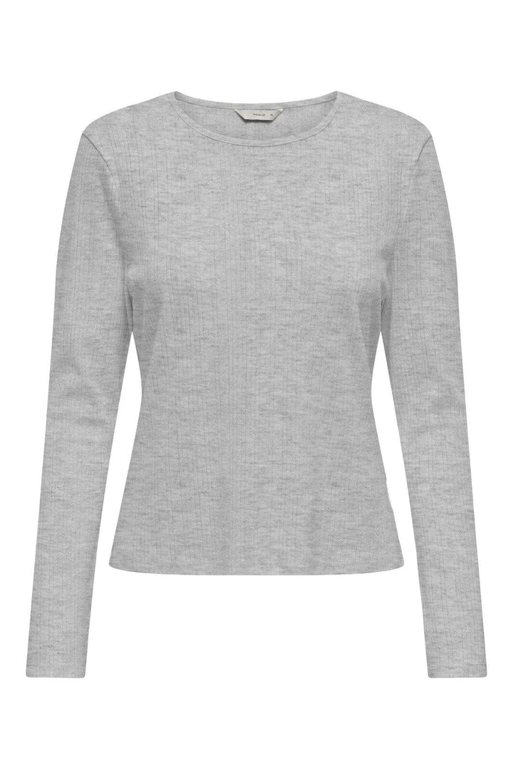 Only - Onlbremen O-Neck L/S Top Moch - 4870532 Light Grey Melange