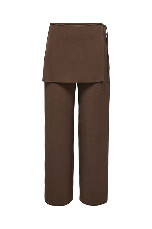 Only - Onlbretty Skirt Detail Trousers - 5125414 Chocolate Brown