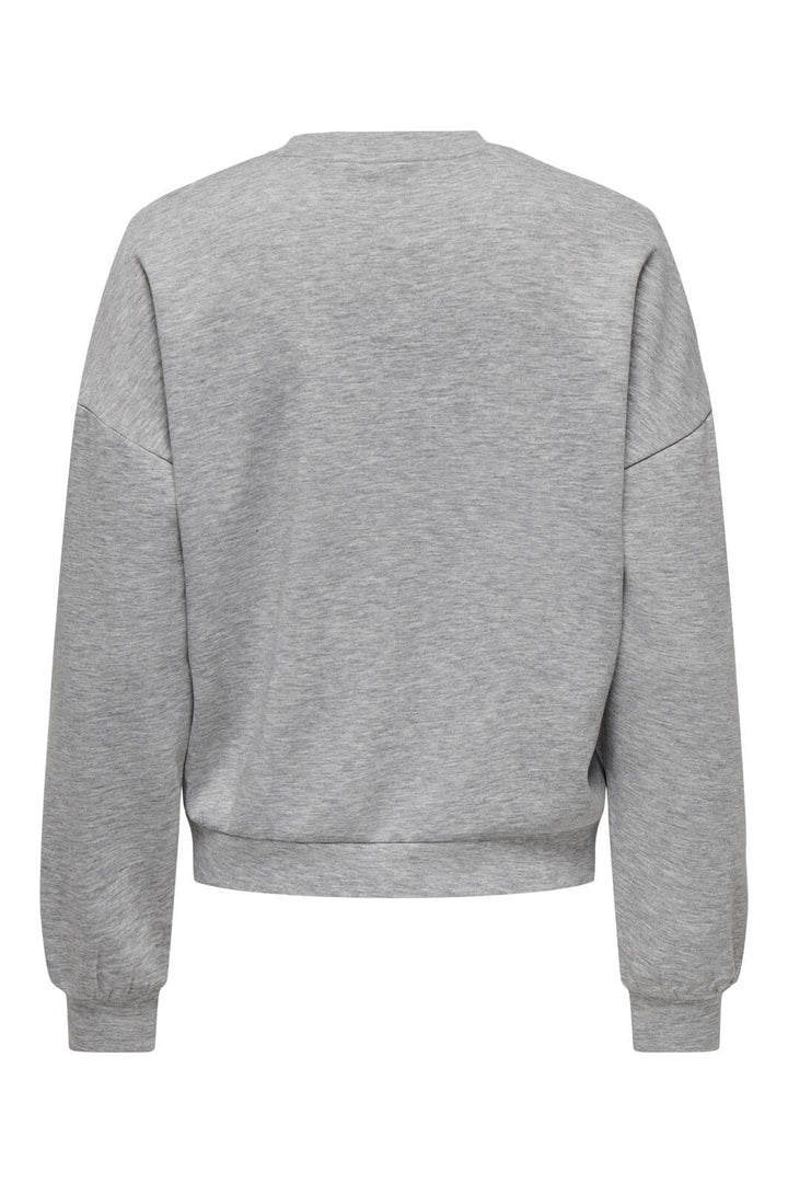Only - Onlbrielle L/S O-Neck Swt - 4635845 Medium Grey Melange Silver Tag