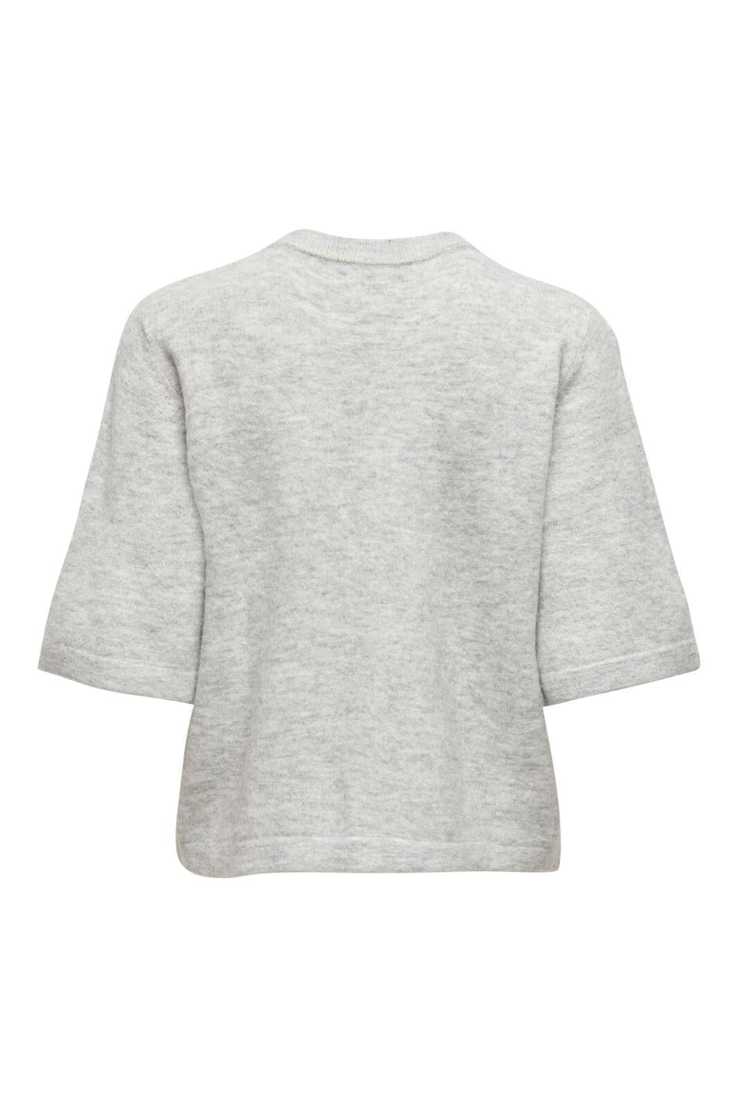 Only - Onlcamilla S/S Cardigan Knt - 4758829 Light Grey Melange