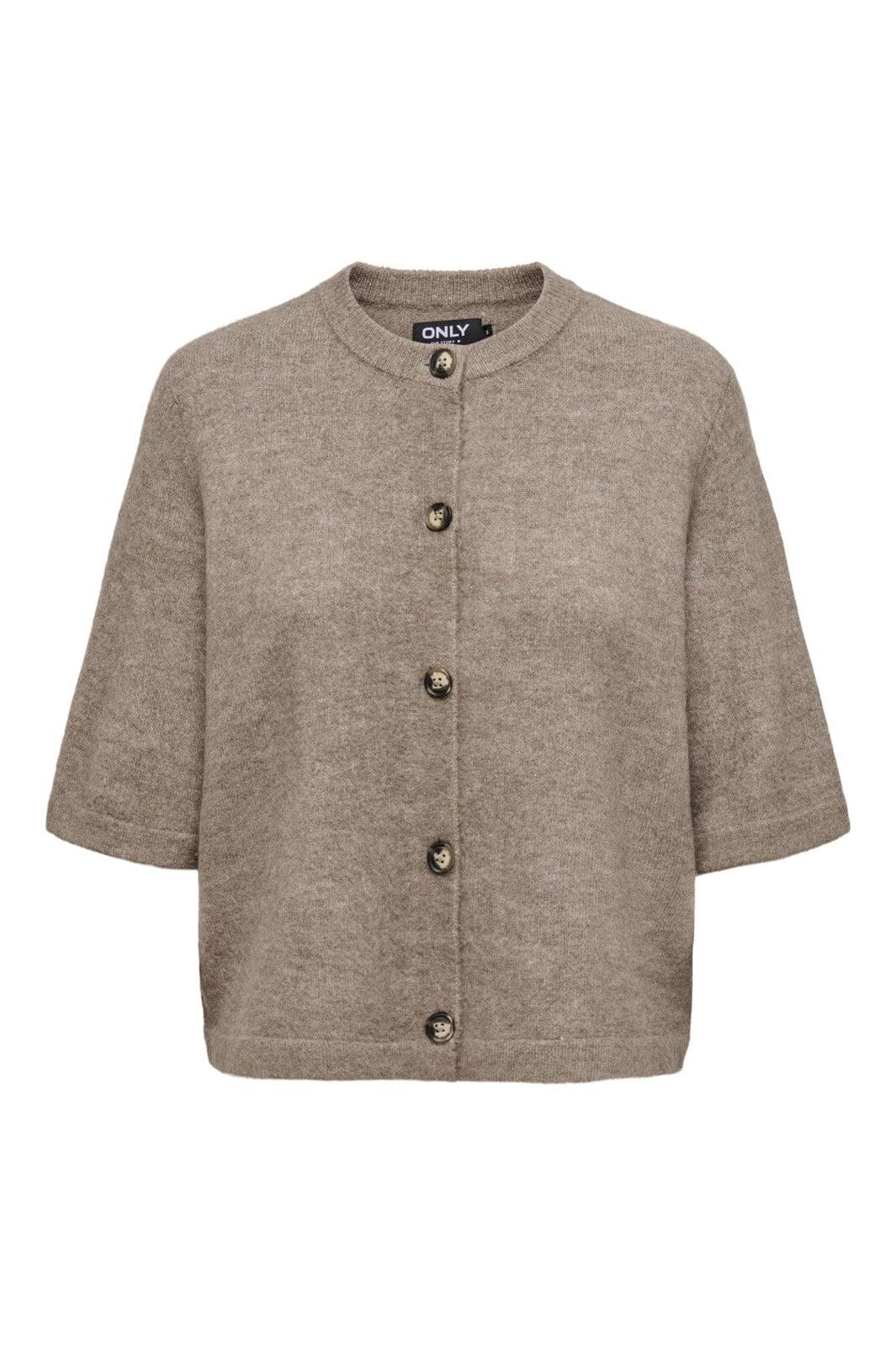 Only - Onlcamilla S/S Cardigan Knt - 4807879 Caribou Melange