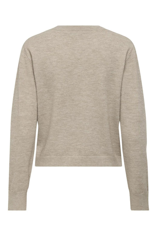Only - Onlcamille Basic L/S Cardigan Knt - 4770074 Pumice Stone Melange
