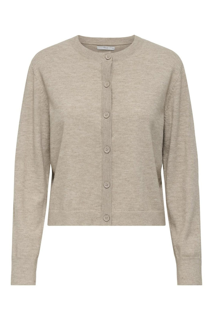 Only - Onlcamille Basic L/S Cardigan Knt - 4770074 Pumice Stone Melange
