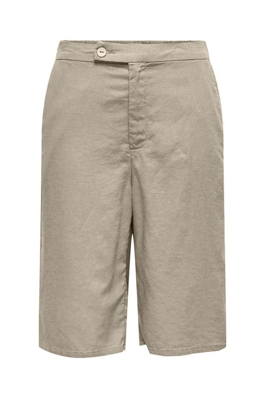 Only - Onlcaro Linen Bl Bermu Shorts Cc - 4727117 Oxford Tan