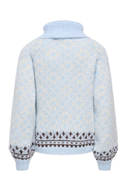 Only - Onlcaro Ls Rollneck Cc Knt - 5026023 Cashmere Blue Bitch/Coffee Bean