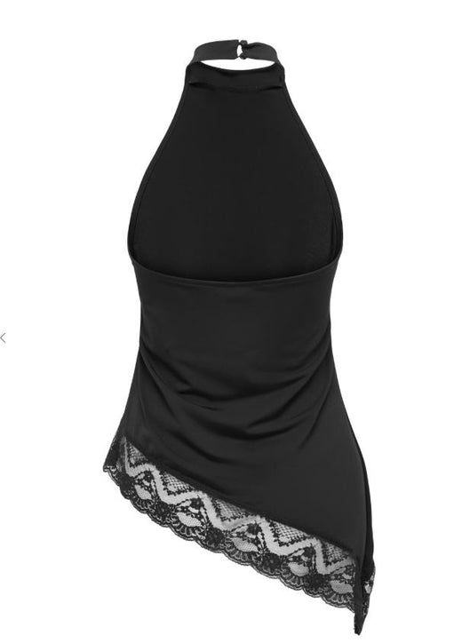 Only - Onlcarolina S/L Halterneck Top - 5128383 Black Black Glitter Toppe 