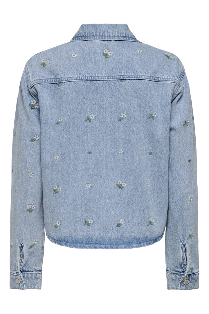 Only - Onlcassie Emb Ls Ovs Shirt Akm - 4769525 Light Blue Denim