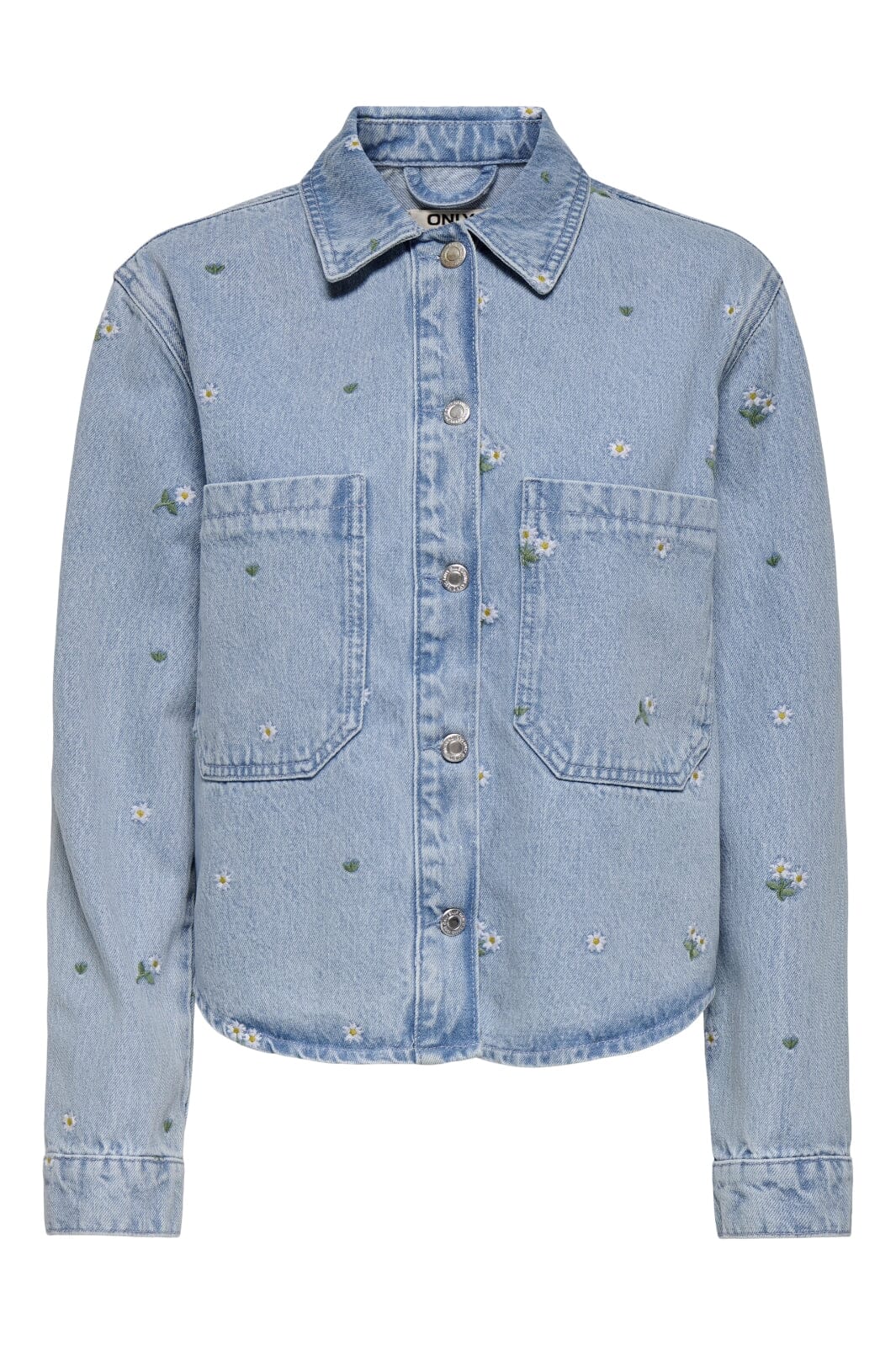 Only - Onlcassie Emb Ls Ovs Shirt Akm - 4769525 Light Blue Denim