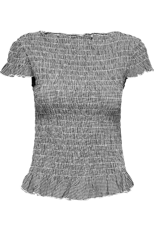 Only - Onlcelle Life Cap Smock Boatneck Top - 5012131 Black Cloud Dancer (Cil) Toppe 