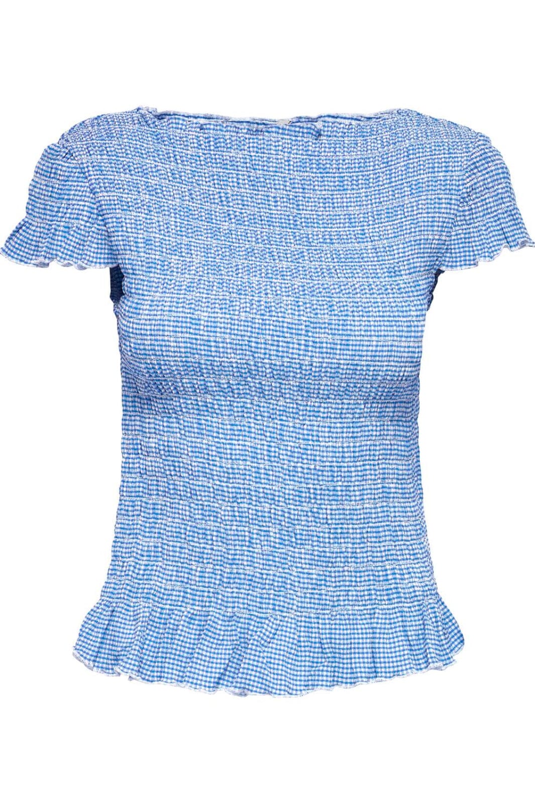 Only - Onlcelle Life Cap Smock Boatneck Top - 5012132 Ultramarine Cloud Dancer (Cil) Toppe 